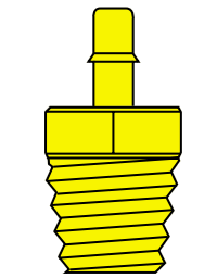 Memco Brass 1/8 Male Thread to Tube - 1/8B3