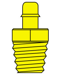 Memco Brass 1/8 Male Thread to Tube - 1/8B4