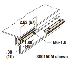 Dorner® M6 x 1.0 2-Hole T-Bar - 300150M