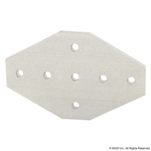 7 Hole Cross Flat Plate - 4135