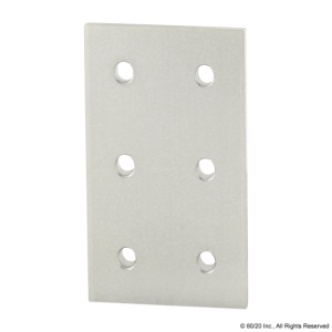 6 Hole Rectangular Flat Plate - 4366